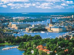 Bild med vy över centrala Stockholm